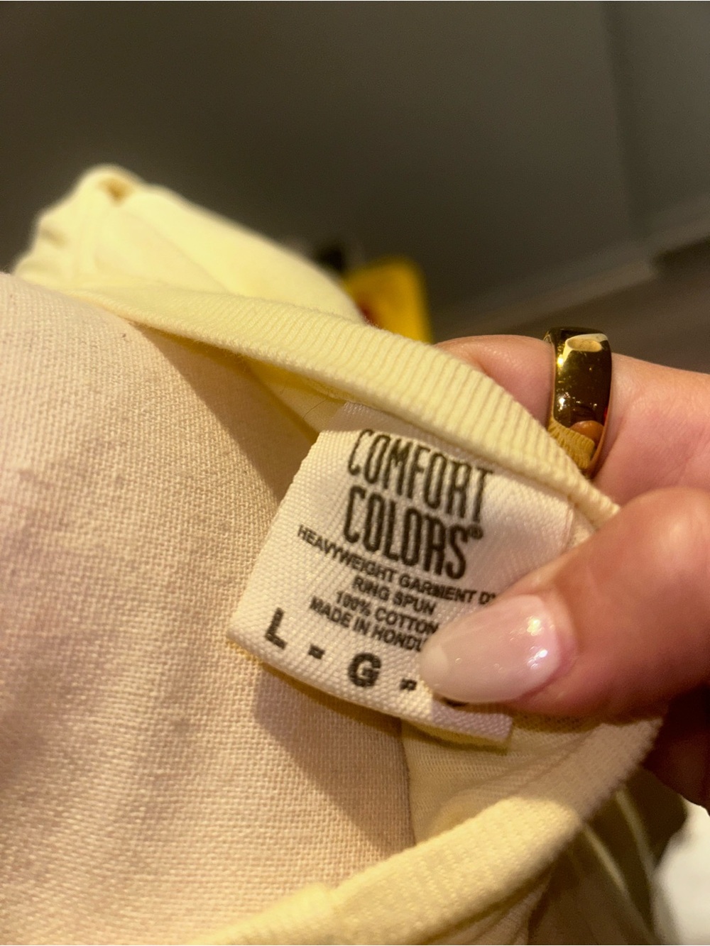 hazel Pale Yellow T-Shirt with Pink Logo - Picture 4 of 4